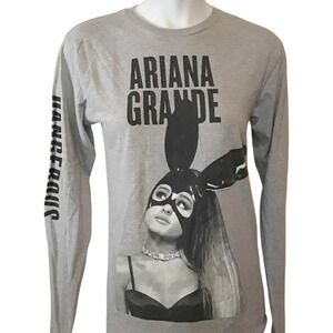 Ariana Grande Dangerous Woman Tour Long Sleeve Graphic Tee Heather Gray Small